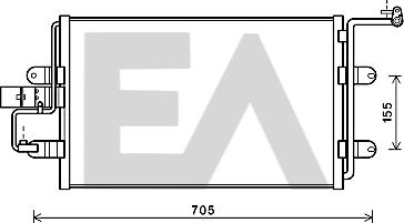 EACLIMA 30C02007 - Конденсатор, кондиціонер autocars.com.ua