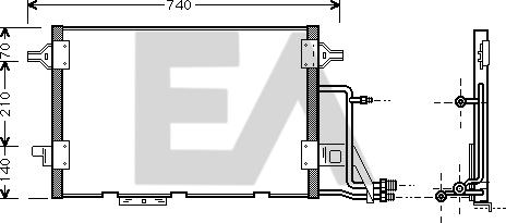 EACLIMA 30C02009 - Конденсатор, кондиціонер autocars.com.ua