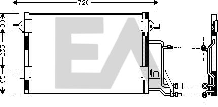 EACLIMA 30C02011 - Конденсатор, кондиціонер autocars.com.ua