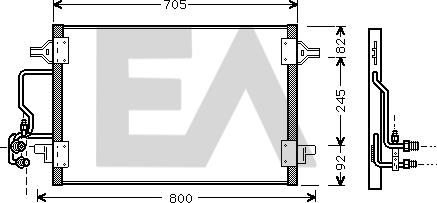 EACLIMA 30C02013 - Конденсатор, кондиціонер autocars.com.ua