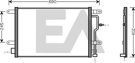 EACLIMA 30C02016 - Конденсатор, кондиціонер autocars.com.ua