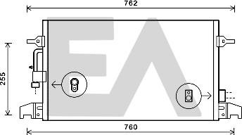 EACLIMA 30C02023 - Конденсатор, кондиціонер autocars.com.ua