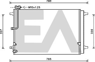 EACLIMA 30C02028 - Конденсатор, кондиціонер autocars.com.ua