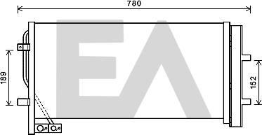 EACLIMA 30C02029 - Конденсатор, кондиціонер autocars.com.ua