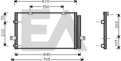 EACLIMA 30C05002 - Конденсатор, кондиціонер autocars.com.ua
