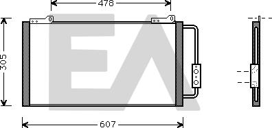 EACLIMA 30C05007 - Конденсатор, кондиціонер autocars.com.ua