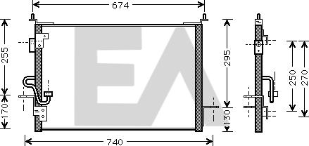EACLIMA 30C05009 - Конденсатор, кондиціонер autocars.com.ua
