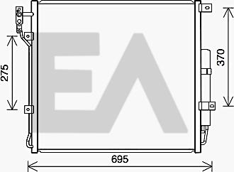 EACLIMA 30C05011 - Конденсатор, кондиціонер autocars.com.ua