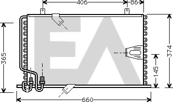 EACLIMA 30C07023 - Конденсатор, кондиціонер autocars.com.ua