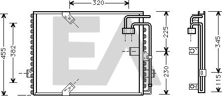 EACLIMA 30C07025 - Конденсатор, кондиціонер autocars.com.ua