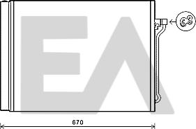 EACLIMA 30C07036 - Конденсатор, кондиціонер autocars.com.ua