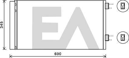 EACLIMA 30C07037 - Конденсатор, кондиціонер autocars.com.ua