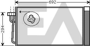 EACLIMA 30C07044 - Конденсатор, кондиціонер autocars.com.ua