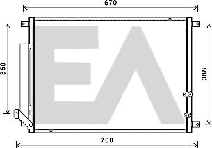 EACLIMA 30C08001 - Конденсатор, кондиціонер autocars.com.ua