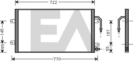 EACLIMA 30C12001 - Конденсатор, кондиціонер autocars.com.ua