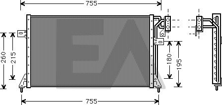 EACLIMA 30C12005 - Конденсатор, кондиціонер autocars.com.ua