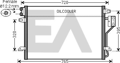 EACLIMA 30C12019 - Конденсатор, кондиціонер autocars.com.ua