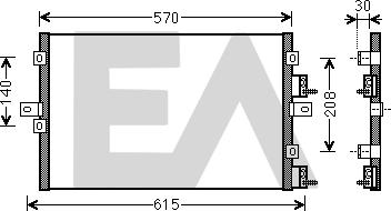 EACLIMA 30C12021 - Конденсатор, кондиціонер autocars.com.ua
