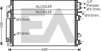 EACLIMA 30C12023 - Конденсатор, кондиціонер autocars.com.ua