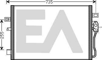 EACLIMA 30C12024 - Конденсатор, кондиціонер autocars.com.ua