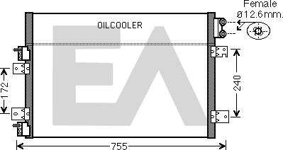 EACLIMA 30C12028 - Конденсатор, кондиціонер autocars.com.ua