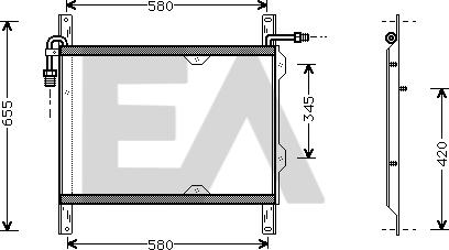 EACLIMA 30C16002 - Конденсатор, кондиціонер autocars.com.ua