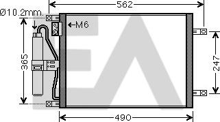 EACLIMA 30C18028 - Конденсатор, кондиціонер autocars.com.ua