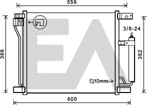 EACLIMA 30C18047 - Конденсатор, кондиціонер autocars.com.ua