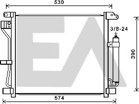 EACLIMA 30C18049 - Конденсатор, кондиціонер autocars.com.ua