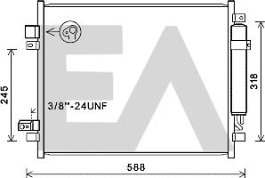 EACLIMA 30C18054 - Конденсатор, кондиціонер autocars.com.ua