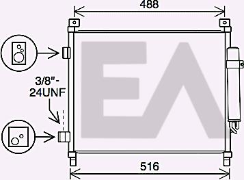 EACLIMA 30C18057 - Конденсатор, кондиціонер autocars.com.ua