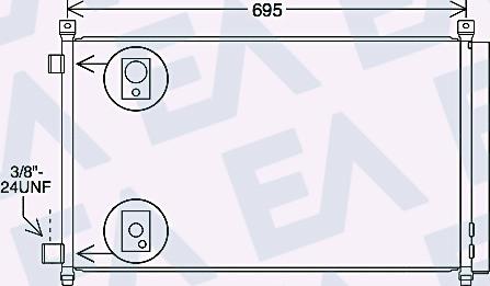 EACLIMA 30C18070 - Конденсатор, кондиціонер autocars.com.ua