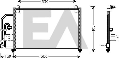 EACLIMA 30C20003 - Конденсатор, кондиціонер autocars.com.ua