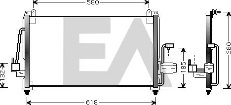 EACLIMA 30C20009 - Конденсатор, кондиціонер autocars.com.ua