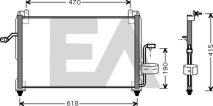 EACLIMA 30C20011 - Конденсатор, кондиціонер autocars.com.ua