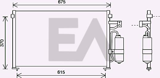 EACLIMA 30C20015 - Конденсатор, кондиціонер autocars.com.ua
