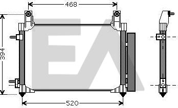 EACLIMA 30C20019 - Конденсатор, кондиціонер autocars.com.ua