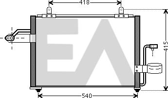 EACLIMA 30C20022 - Конденсатор, кондиціонер autocars.com.ua