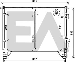 EACLIMA 30C20027 - Конденсатор, кондиціонер autocars.com.ua