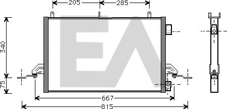EACLIMA 30C22006 - Конденсатор, кондиціонер autocars.com.ua