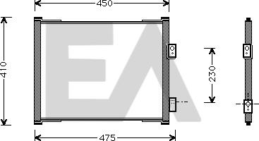 EACLIMA 30C22011 - Конденсатор, кондиціонер autocars.com.ua