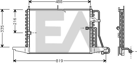 EACLIMA 30C22013 - Конденсатор, кондиціонер autocars.com.ua