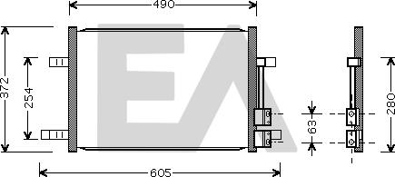 EACLIMA 30C22021 - Конденсатор, кондиціонер autocars.com.ua