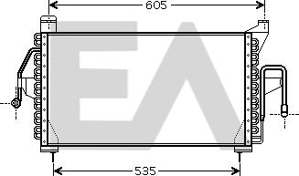 EACLIMA 30C22024 - Конденсатор, кондиціонер autocars.com.ua