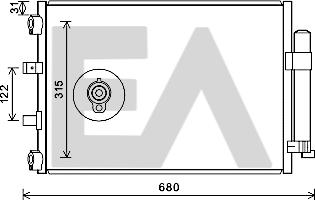 EACLIMA 30C22027 - Конденсатор, кондиціонер autocars.com.ua