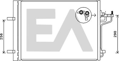 EACLIMA 30C22028 - Конденсатор, кондиціонер autocars.com.ua
