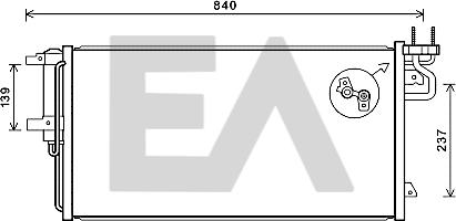 EACLIMA 30C22037 - Конденсатор, кондиціонер autocars.com.ua