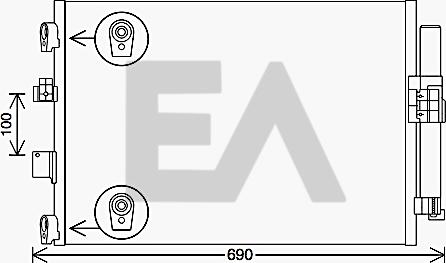 EACLIMA 30C22053 - Конденсатор, кондиціонер autocars.com.ua