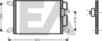 EACLIMA 30C25021 - Конденсатор, кондиціонер autocars.com.ua