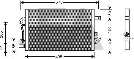 EACLIMA 30C25030 - Конденсатор, кондиціонер autocars.com.ua